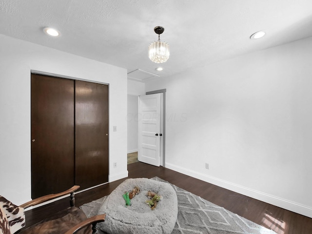 800 Spring Rd S, Westerville, OH 43081 - bedroom with wood finished floors, a closet, and a chandelier