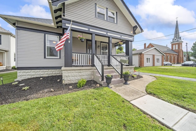 94 W Waterloo St, Canal Winchester, OH 43110 - view of front facade with a front yard and covered porch
