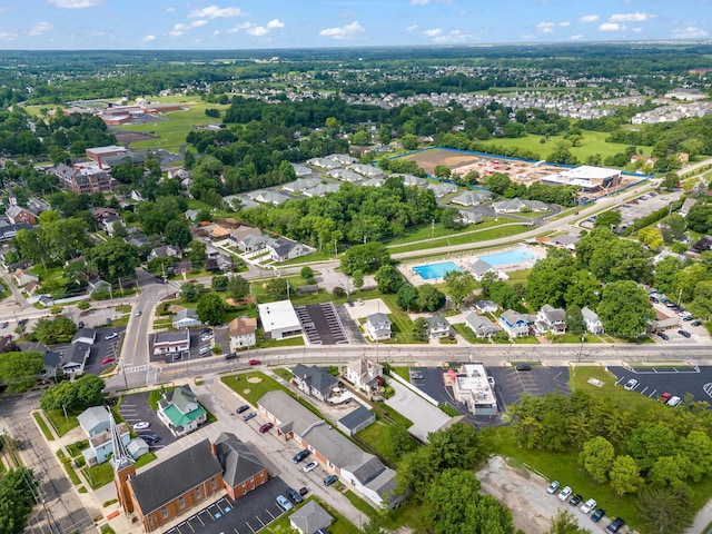 94 W Waterloo St, Canal Winchester, OH 43110 - aerial view of property and surrounding area with a pool area