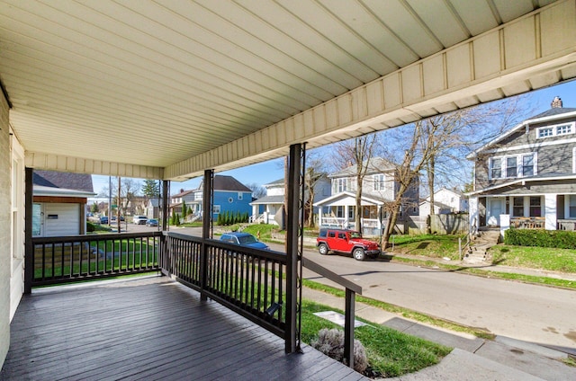 786 Ann St, Columbus, OH 43206 - wooden porch with a residential view