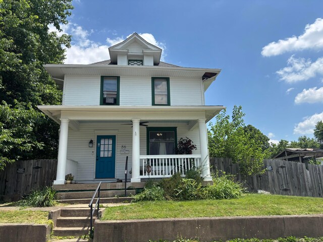 86 Curtis Ave, Newark, OH 43055 - traditional style home featuring covered porch