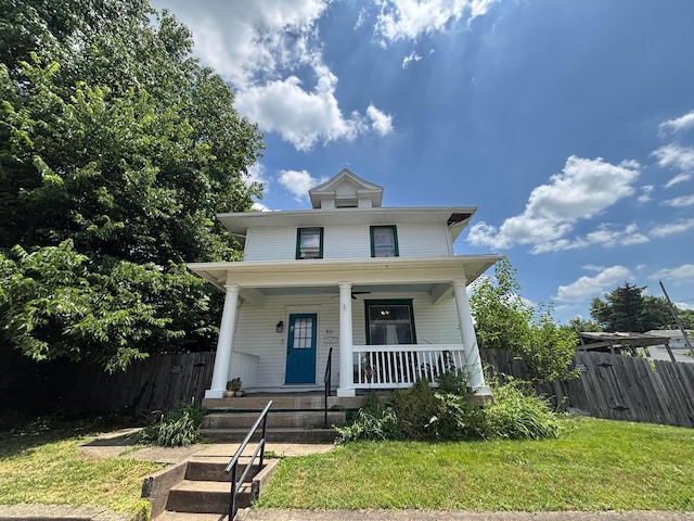 86 Curtis Ave, Newark, OH 43055 - american foursquare style home featuring a porch
