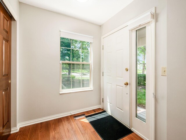 6003 Dunabbey Loop, Dublin, OH 43017 - foyer entrance featuring wood finished floors and baseboards