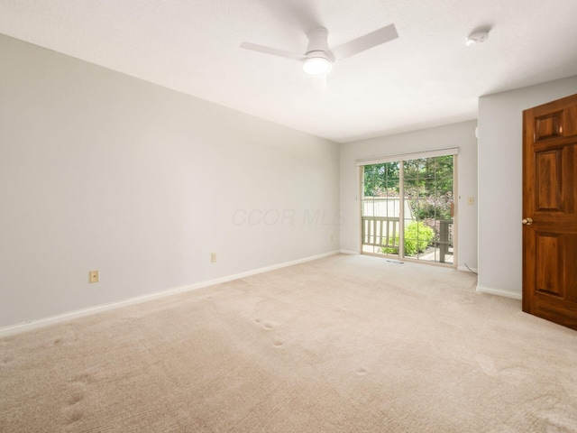 6003 Dunabbey Loop, Dublin, OH 43017 - spare room featuring light carpet, ceiling fan, and a smoke detector