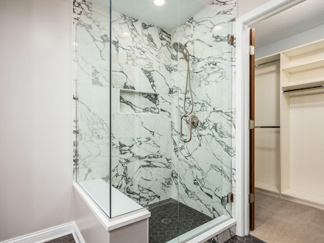 6003 Dunabbey Loop, Dublin, OH 43017 - full bath with a marble finish shower and a walk in closet