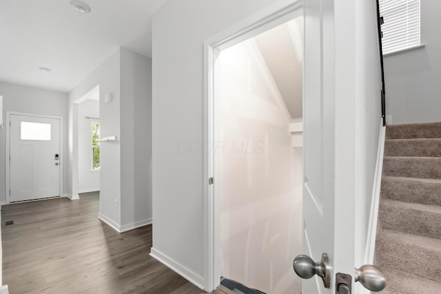 165 Norland Dr, Pickerington, OH 43147 - stairs featuring wood finished floors and baseboards