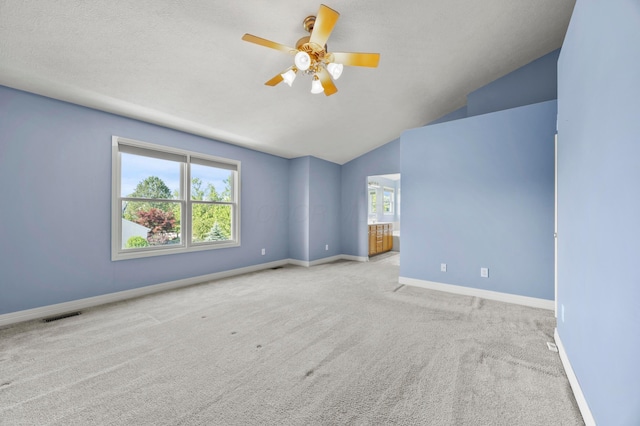 4003 Laurel Valley Dr, Powell, OH 43065 - unfurnished room featuring plenty of natural light, carpet floors, a ceiling fan, and lofted ceiling