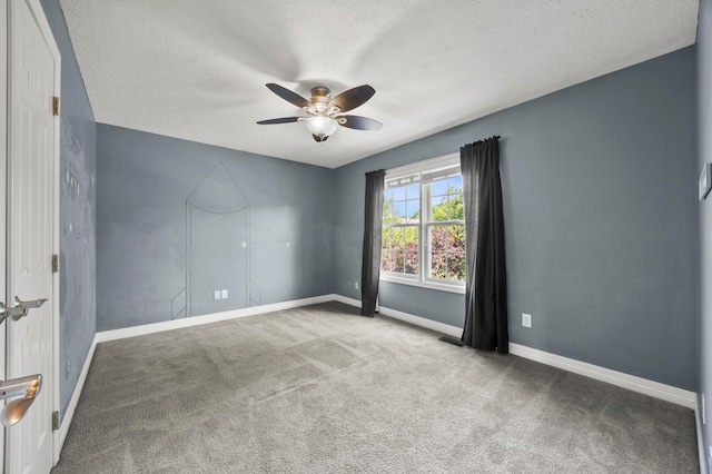 4003 Laurel Valley Dr, Powell, OH 43065 - carpeted empty room featuring a ceiling fan and a textured ceiling
