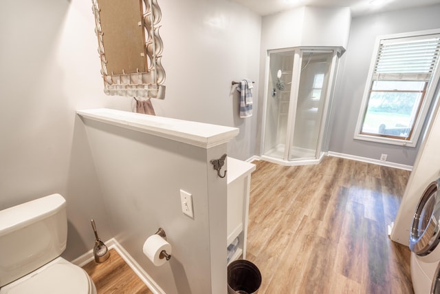793 Waldo Fulton Rd, Waldo, OH 43356 - bathroom featuring wood finished floors and a shower