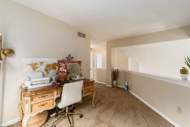 7954 Windrift Pl, Reynoldsburg, OH 43068 - office area with carpet floors and a textured ceiling