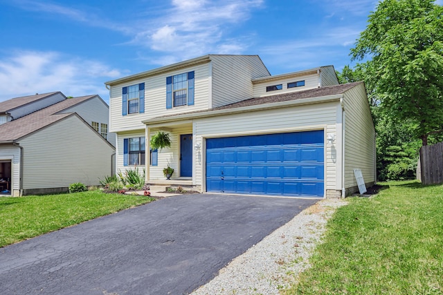 1439 Tall Meadows Dr, Columbus, OH 43223 - traditional home featuring asphalt driveway, a garage, and a porch