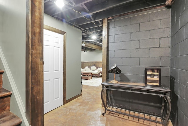 437 Barrington Rdg, Pataskala, OH 43062 - finished basement with concrete block wall