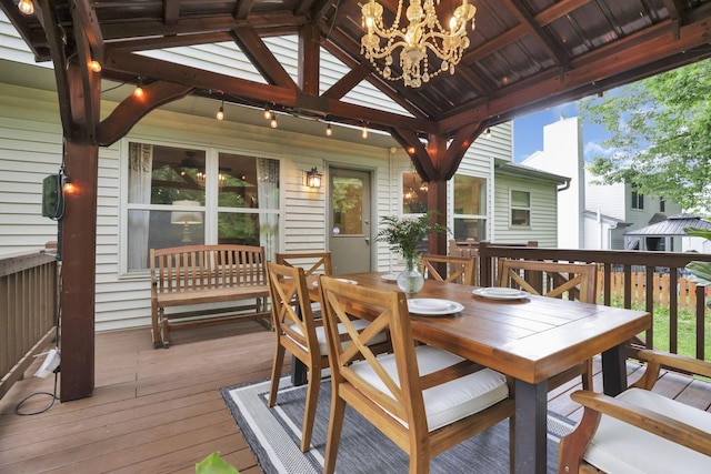 437 Barrington Rdg, Pataskala, OH 43062 - wooden deck featuring outdoor dining space and a gazebo
