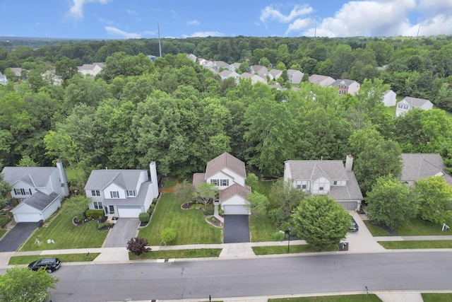 437 Barrington Rdg, Pataskala, OH 43062 - aerial perspective of suburban area with a heavily wooded area