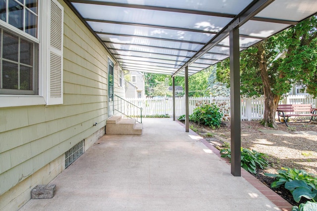 670 Greenwich St, Worthington, OH 43085 - view of patio / terrace with a pergola and entry steps