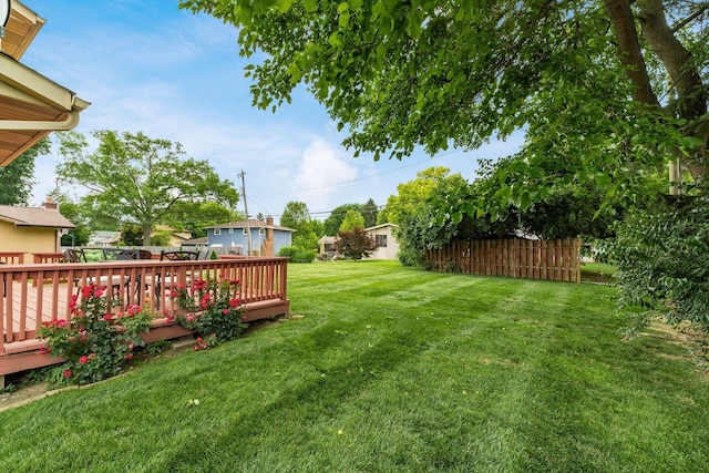 2740 Mitzi Dr, Columbus, OH 43209 - view of yard featuring a wooden deck