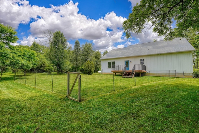 3663 Cedar Hill Rd NW, Canal Winchester, OH 43110 - view of yard featuring a wooden deck