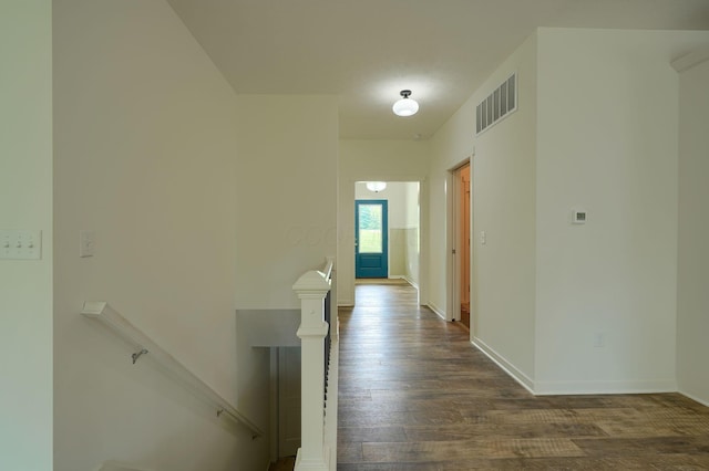 3663 Cedar Hill Rd NW, Canal Winchester, OH 43110 - corridor with an upstairs landing and dark wood finished floors