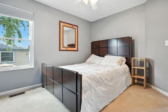 1126 Welwyn Dr, Westerville, OH 43081 - bedroom featuring light colored carpet and a ceiling fan