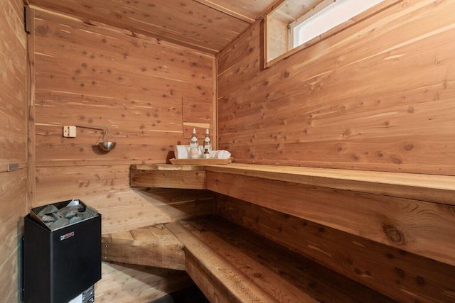 10382 Wright Rd NW, Canal Winchester, OH 43110 - sauna with wooden walls and wood ceiling