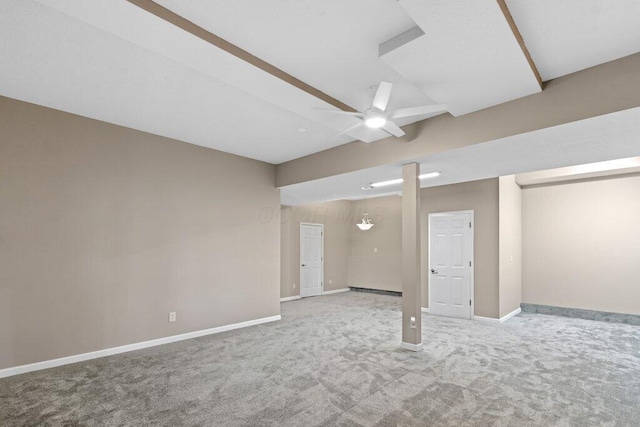 10382 Wright Rd NW, Canal Winchester, OH 43110 - basement featuring carpet floors and ceiling fan