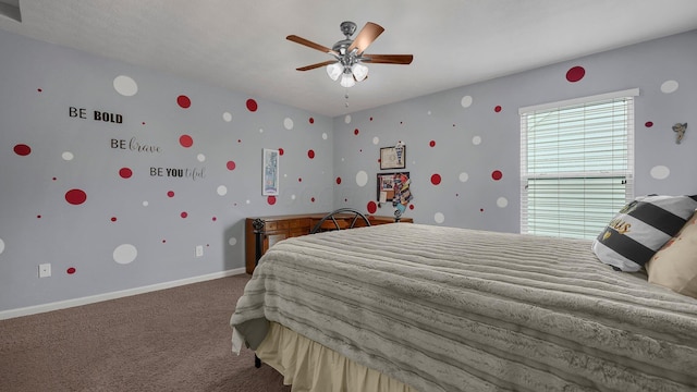 6229 Janes Way, Hilliard, OH 43026 - carpeted bedroom featuring baseboards and ceiling fan