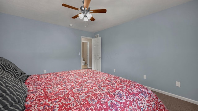 6229 Janes Way, Hilliard, OH 43026 - carpeted bedroom with baseboards and ceiling fan