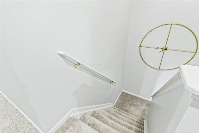 5821 Albany Grv, Westerville, OH 43081 - staircase with carpet and baseboards
