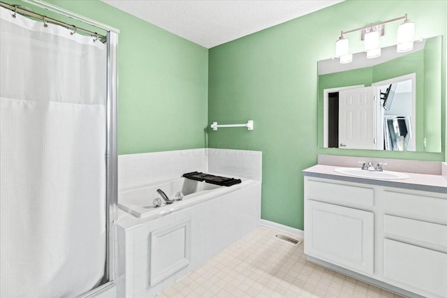 5821 Albany Grv, Westerville, OH 43081 - full bath featuring a bath, vanity, and a shower with shower curtain