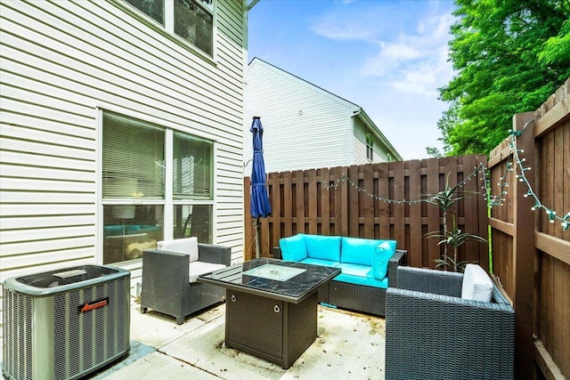 5821 Albany Grv, Westerville, OH 43081 - fenced backyard with an outdoor hangout area and a patio