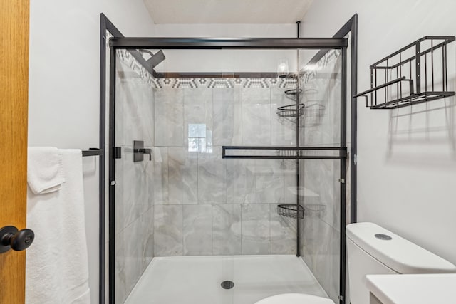 4490 N Bank Rd, Buckeye Lake, OH 43008 - bathroom with toilet and a shower stall