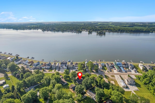 4490 N Bank Rd, Buckeye Lake, OH 43008 - aerial view of property's location with a large body of water and nearby suburban area
