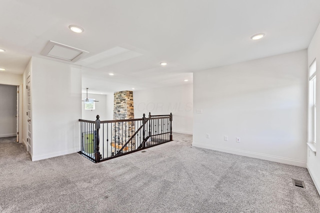 3622 Switchgrass Ct, Hilliard, OH 43026 - carpeted spare room featuring attic access and recessed lighting
