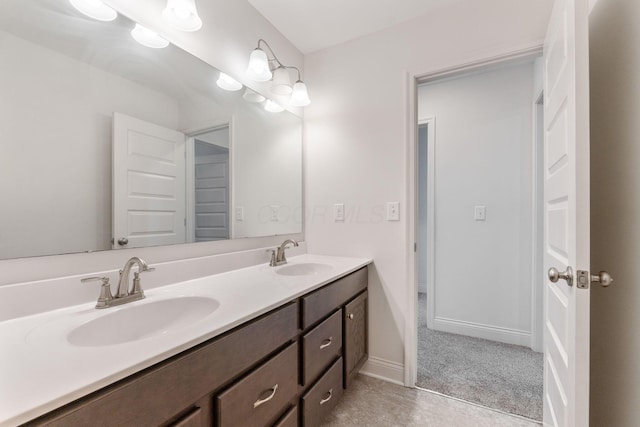 3622 Switchgrass Ct, Hilliard, OH 43026 - full bath with double vanity and baseboards