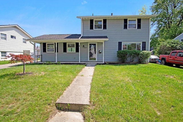 3879 Lynward Rd, Columbus, OH 43228 - view of front of house with a front lawn and a porch