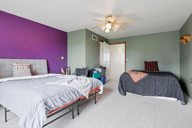 5255 State Route 138, Circleville, OH 43113 - carpeted bedroom featuring ceiling fan