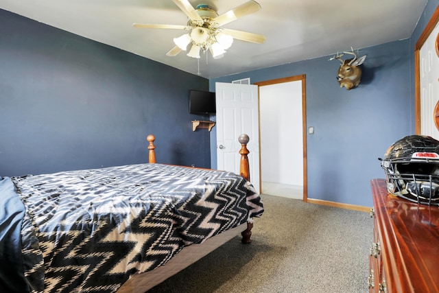 5255 State Route 138, Circleville, OH 43113 - carpeted bedroom featuring ceiling fan