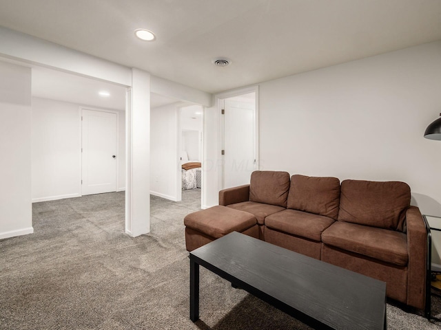 5611 Donnally Ct, Dublin, OH 43016 - carpeted living room with baseboards and recessed lighting