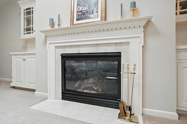 3175 Dartford Trce, Dublin, OH 43017 - detailed view of a fireplace and carpet
