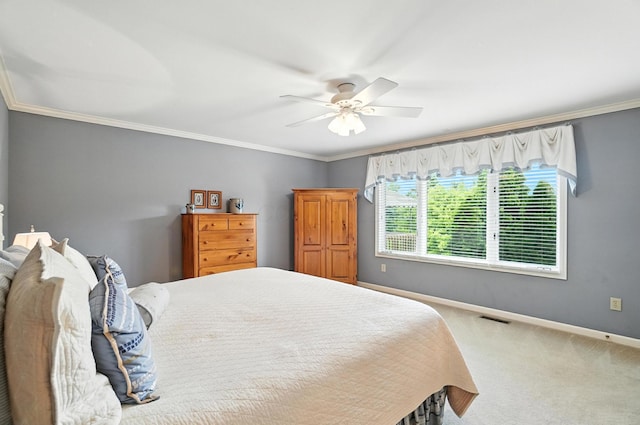3175 Dartford Trce, Dublin, OH 43017 - carpeted bedroom featuring ceiling fan and ornamental molding
