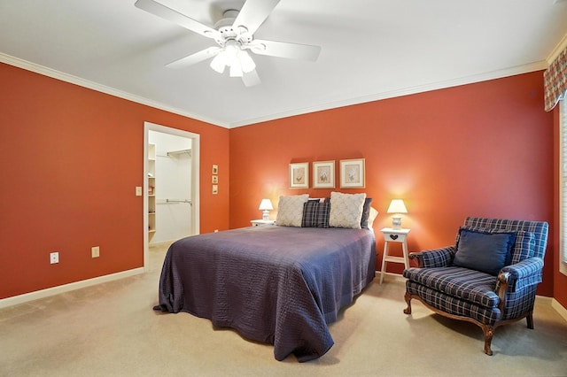 3175 Dartford Trce, Dublin, OH 43017 - bedroom with carpet, crown molding, and ceiling fan
