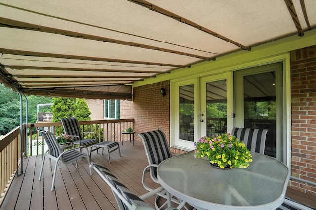 3175 Dartford Trce, Dublin, OH 43017 - deck with outdoor dining area and french doors