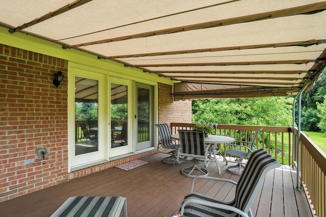 3175 Dartford Trce, Dublin, OH 43017 - wooden terrace with outdoor dining area