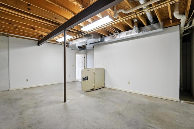 3175 Dartford Trce, Dublin, OH 43017 - unfinished below grade area with baseboards