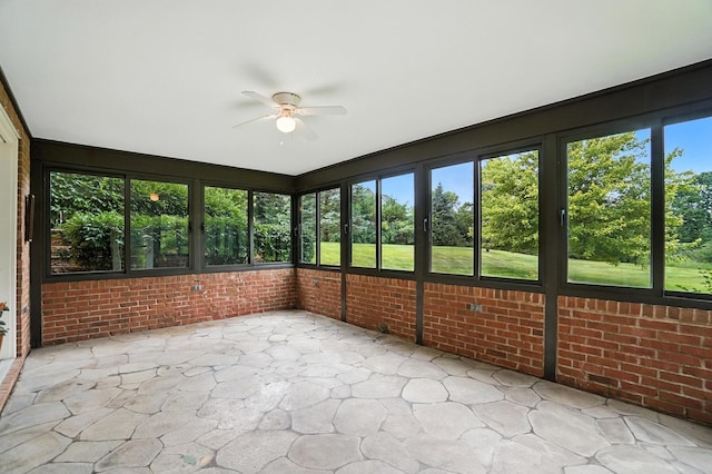 3175 Dartford Trce, Dublin, OH 43017 - unfurnished sunroom featuring ceiling fan