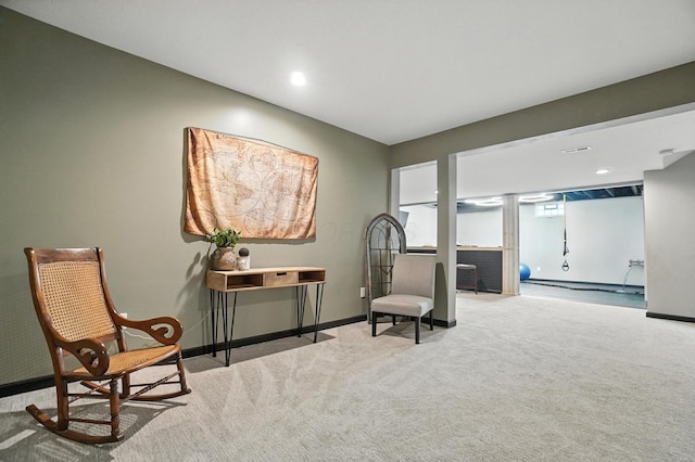 618 Ludham Trl, Pickerington, OH 43147 - sitting room with carpet and recessed lighting