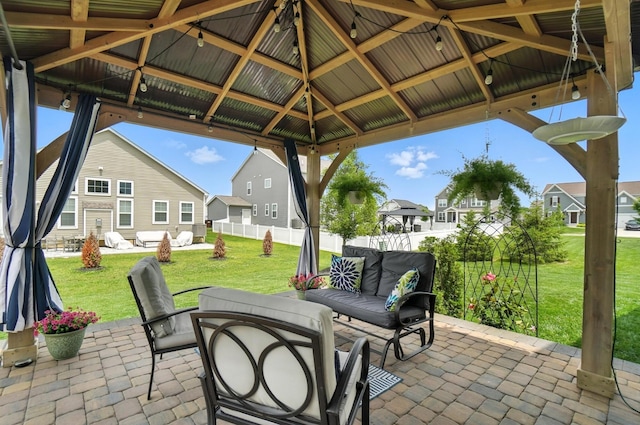 618 Ludham Trl, Pickerington, OH 43147 - view of patio / terrace with a gazebo and a residential view