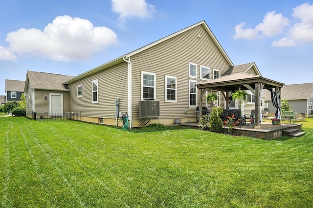 618 Ludham Trl, Pickerington, OH 43147 - rear view of house featuring a gazebo, a patio, and a yard