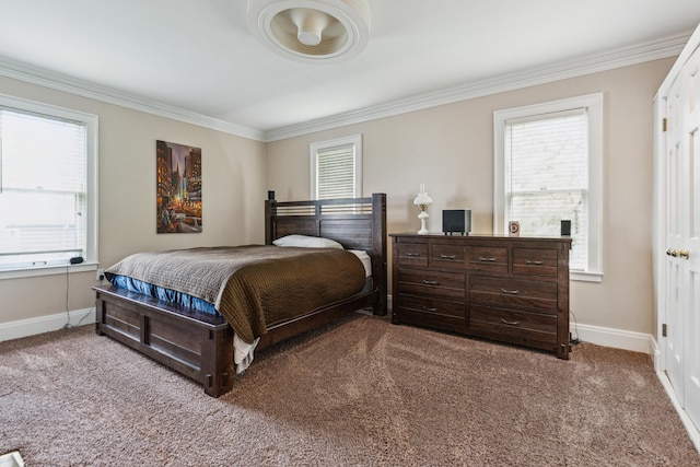 117 E Frankfort St, Columbus, OH 43206 - carpeted bedroom with ornamental molding and multiple windows