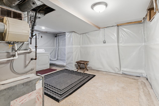117 E Frankfort St, Columbus, OH 43206 - unfinished basement with washer / dryer
